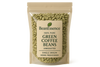 100% Pure Green Coffee Beans – Unroasted, Single Origin, Home Processed packed in a transperant stand up pouch branding BeanEssence