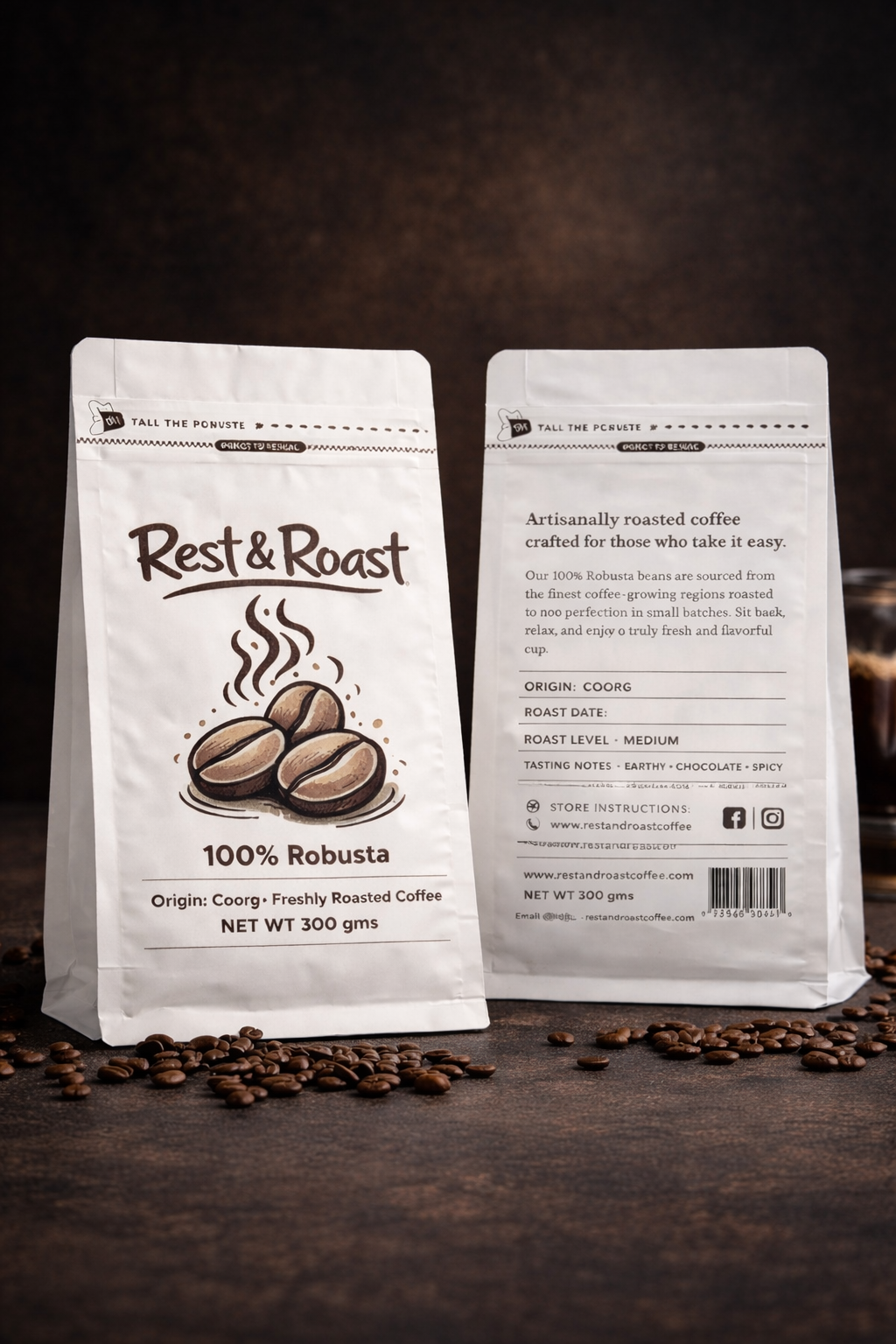 🍂  BEANESSENCE — 100% ROBUSTA COFFEE BEANS (300g)